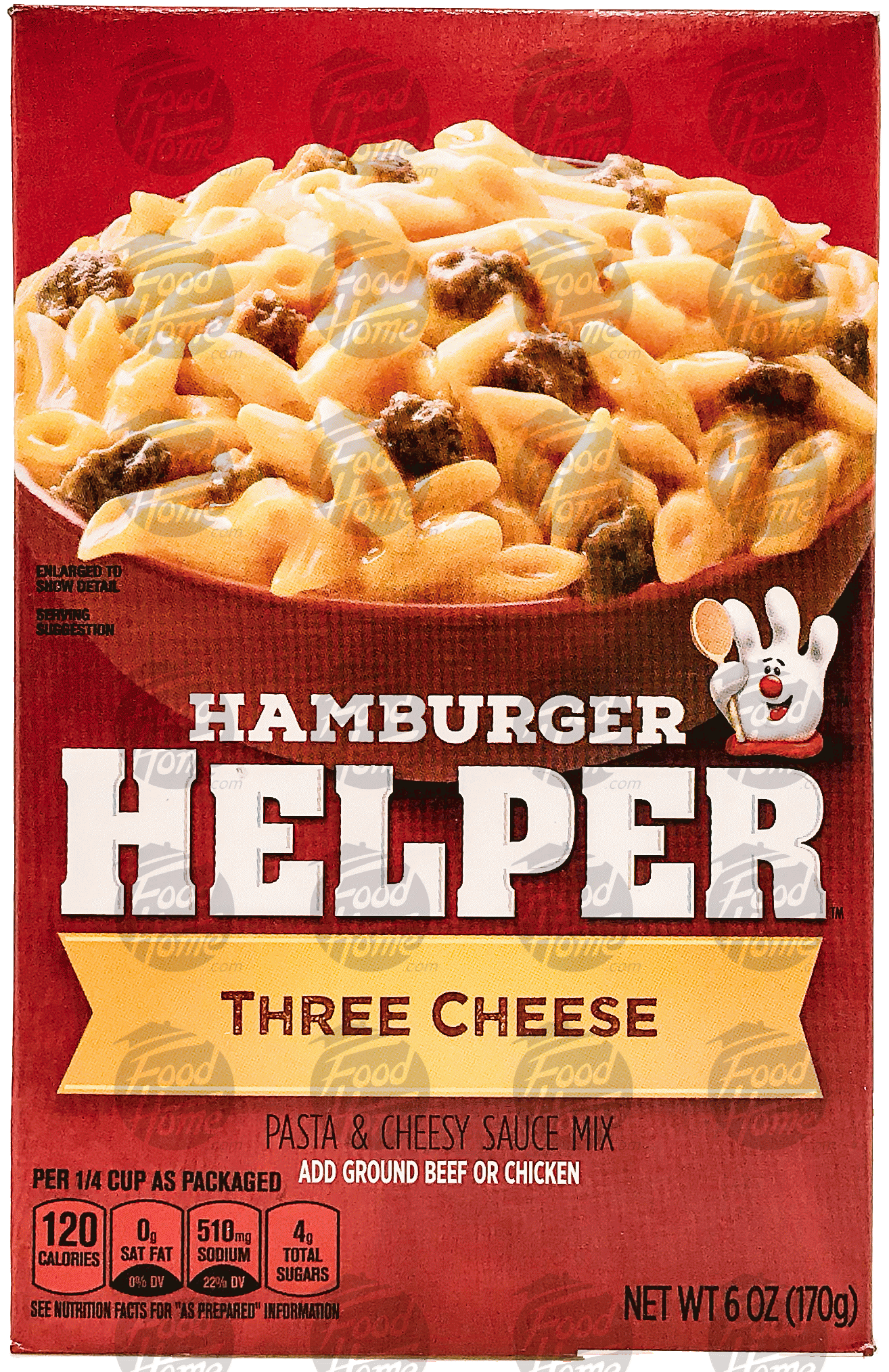 Betty Crocker Hamburger Helper three cheese: pasta & naturally flavored cheesy sauce mix Full-Size Picture